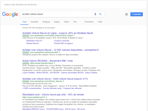 Outils Prévisualisation Annonces Adwords