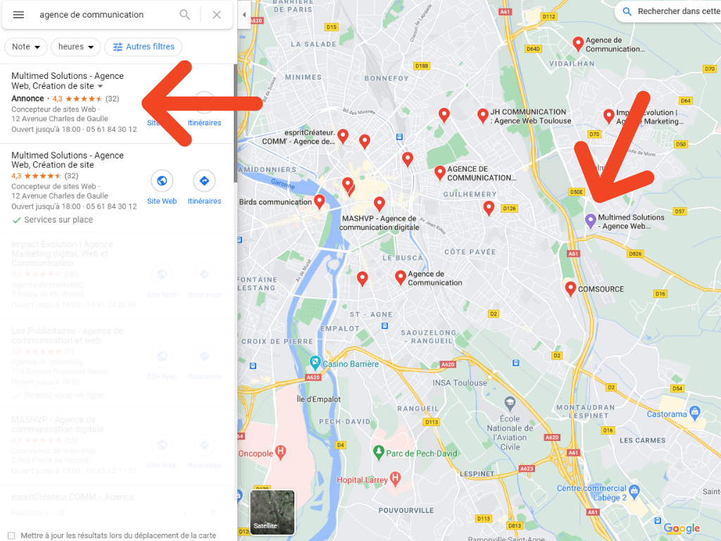 Les épongles sponsorisées sur Google Maps