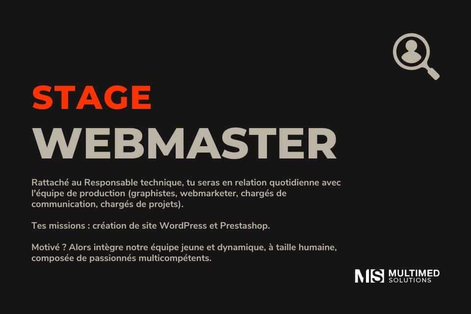 Stage Webmaster en agence de communication à Toulouse
