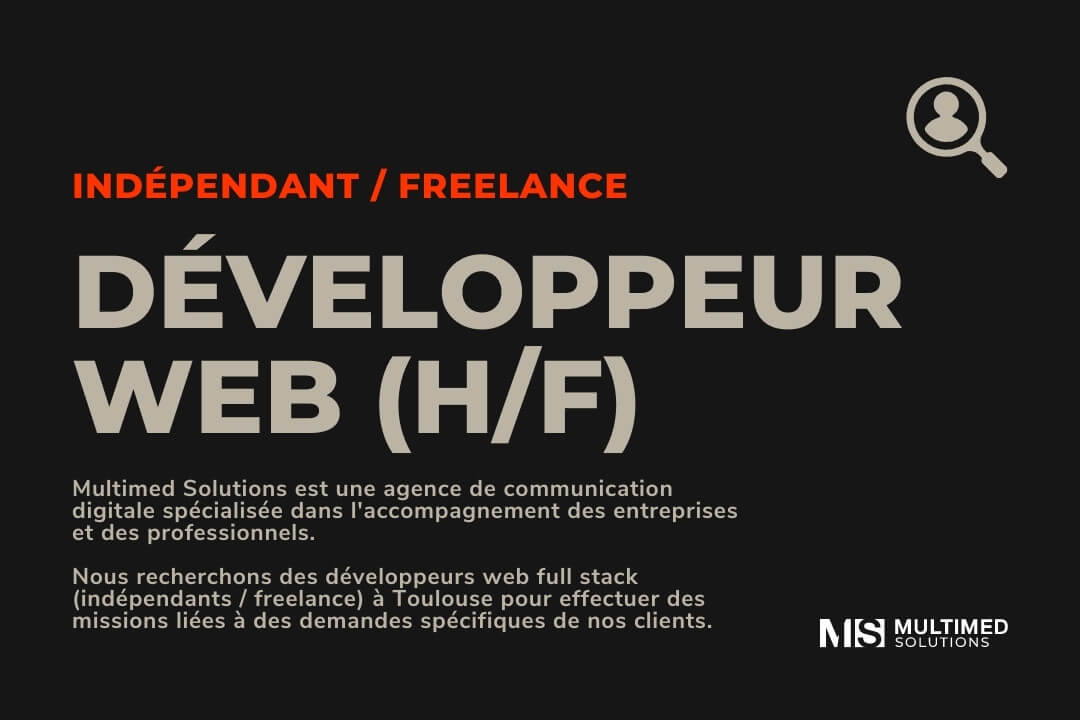 Annonce recrutement développeur web freelance à Toulouse