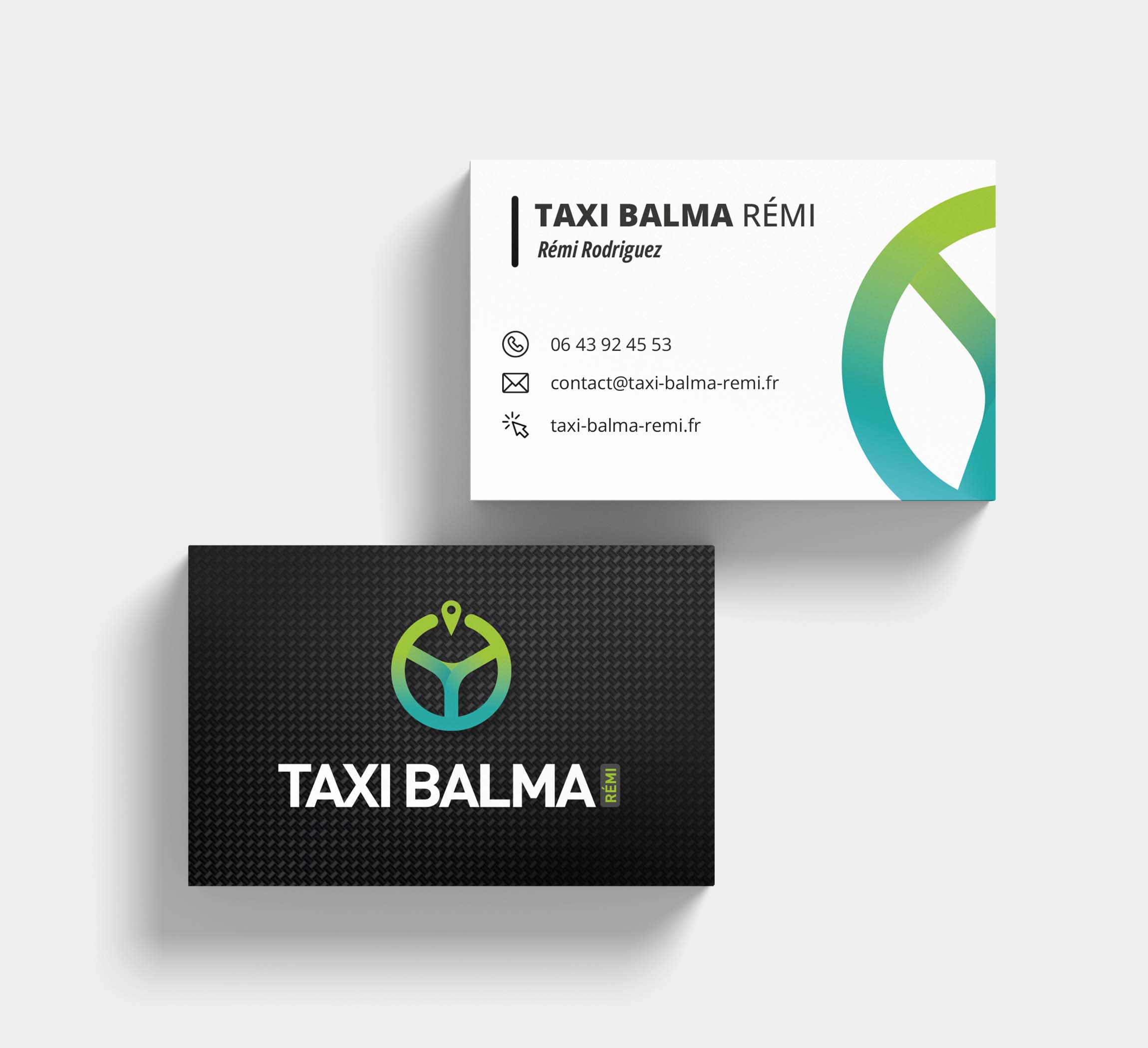 Création de carte de visite à Toulouse pour Taxi Balma
