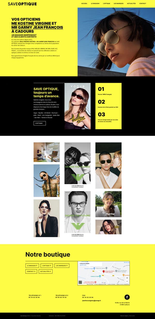 Save Optique | Site internet