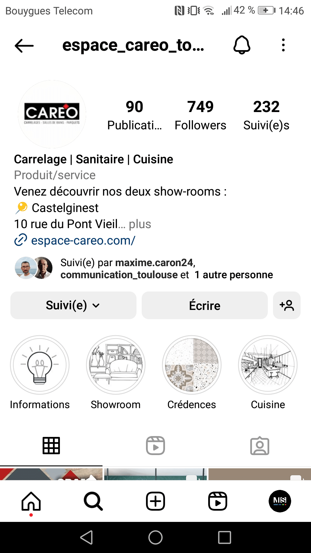 Page instagram client