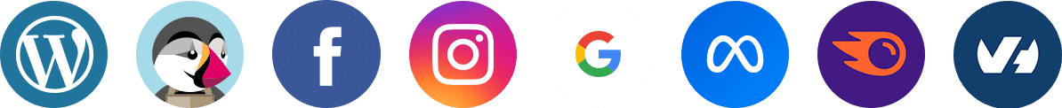 Wordpress - PrestaShop - Facebook - Instagram - Google - Meta - SemRush - OVH